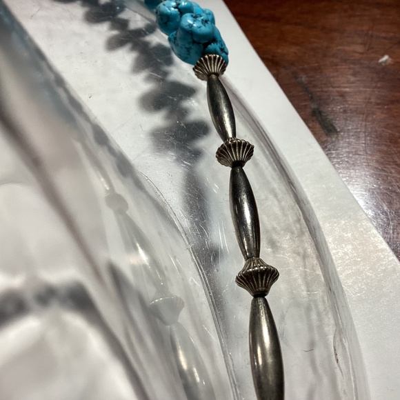 NAVAJO OOAK TURQUOISE & STERLING NECKLACE. JAY KING ? - Picture 4 of 12